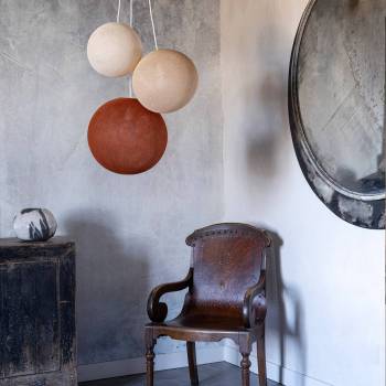 Triple lighting 25 ecru - 31 sand - 38 havana - Pendant lamp 3 - La Case de Cousin Paul