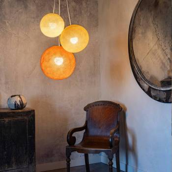 Triple lighting 25 ecru - 31 sand - 38 havana - Pendant lamp 3 - La Case de Cousin Paul