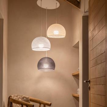 Ceiling fixture 3 cupolas 31 - anthracite - ecru - pearl grey - Ceiling light 3 - La Case de Cousin Paul