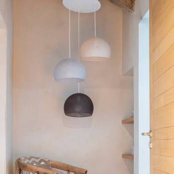 Ceiling fixture 3 cupolas 31 - anthracite - ecru - pearl grey - Ceiling light 3 - La Case de Cousin Paul