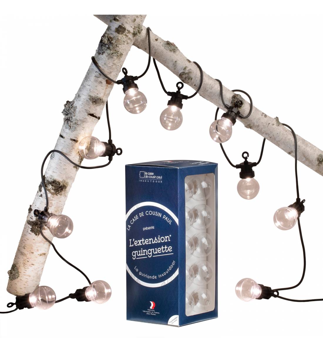 Transparente nouvelle extension Guinguette - 5m - Guinguette string lights - La Case de Cousin Paul