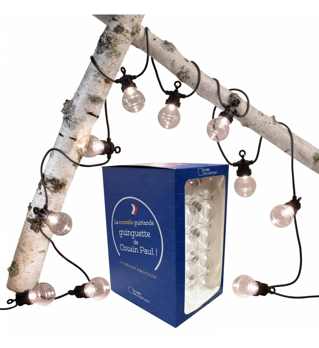 Lichterkette Outdoor transparent - 5m - Lichterketten Box Guinguette - La Case de Cousin Paul
