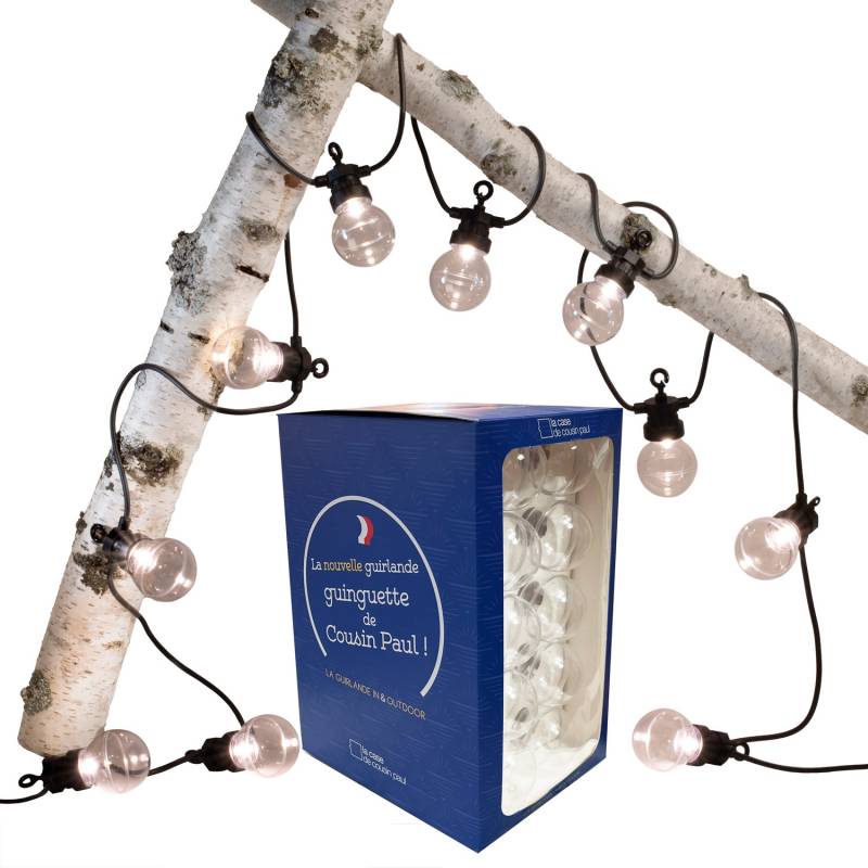 Transparent new Guinguette string light - 5m - Guinguette string lights - La Case de Cousin Paul