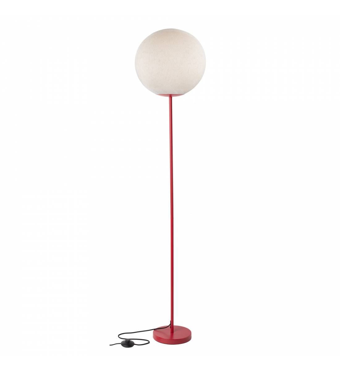Lámpara de pie rojo con pantalla crudo - Lámpara de pie - La Case de Cousin Paul