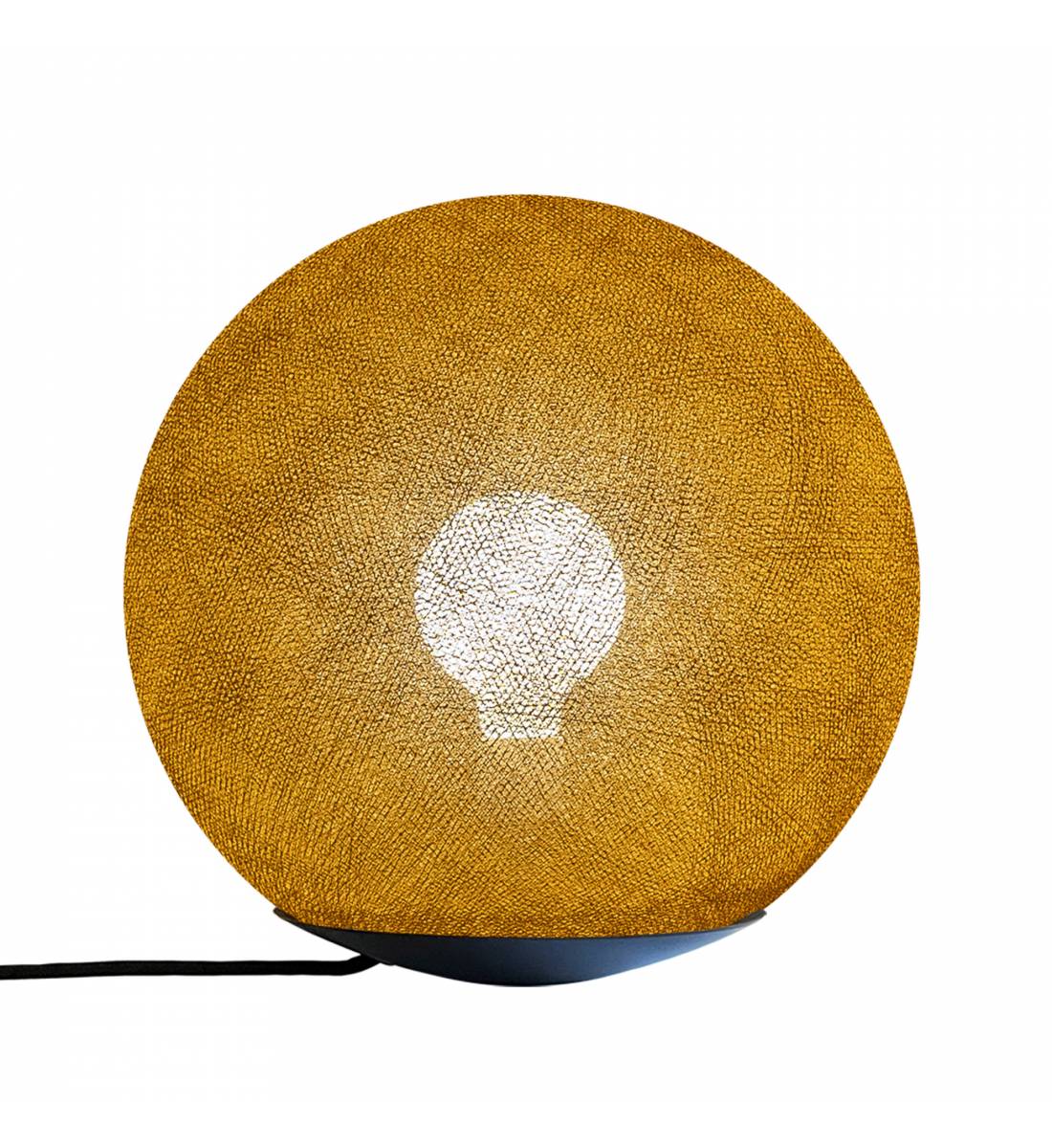 Tango, Magnetic table lamp with globe tobacco 25cm - Table lamp - La Case de Cousin Paul