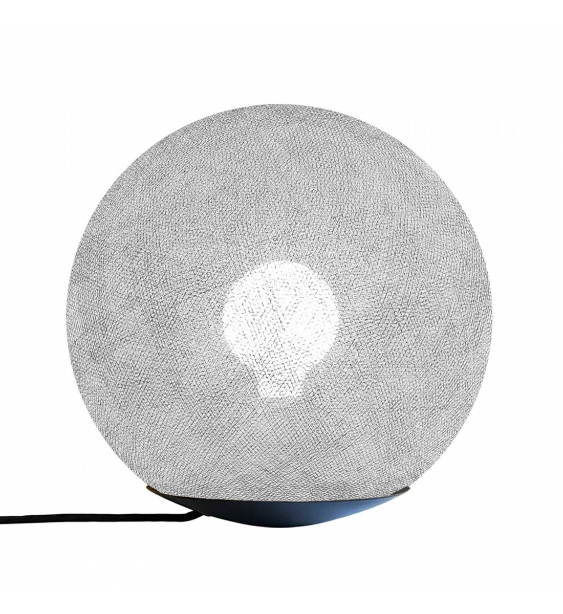 Tango, Magnetic table lamp with globe pearl grey 25cm - Table lamp - La Case de Cousin Paul