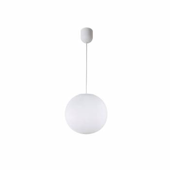 Simple white S globe - Single Pendant lamp - La Case de Cousin Paul