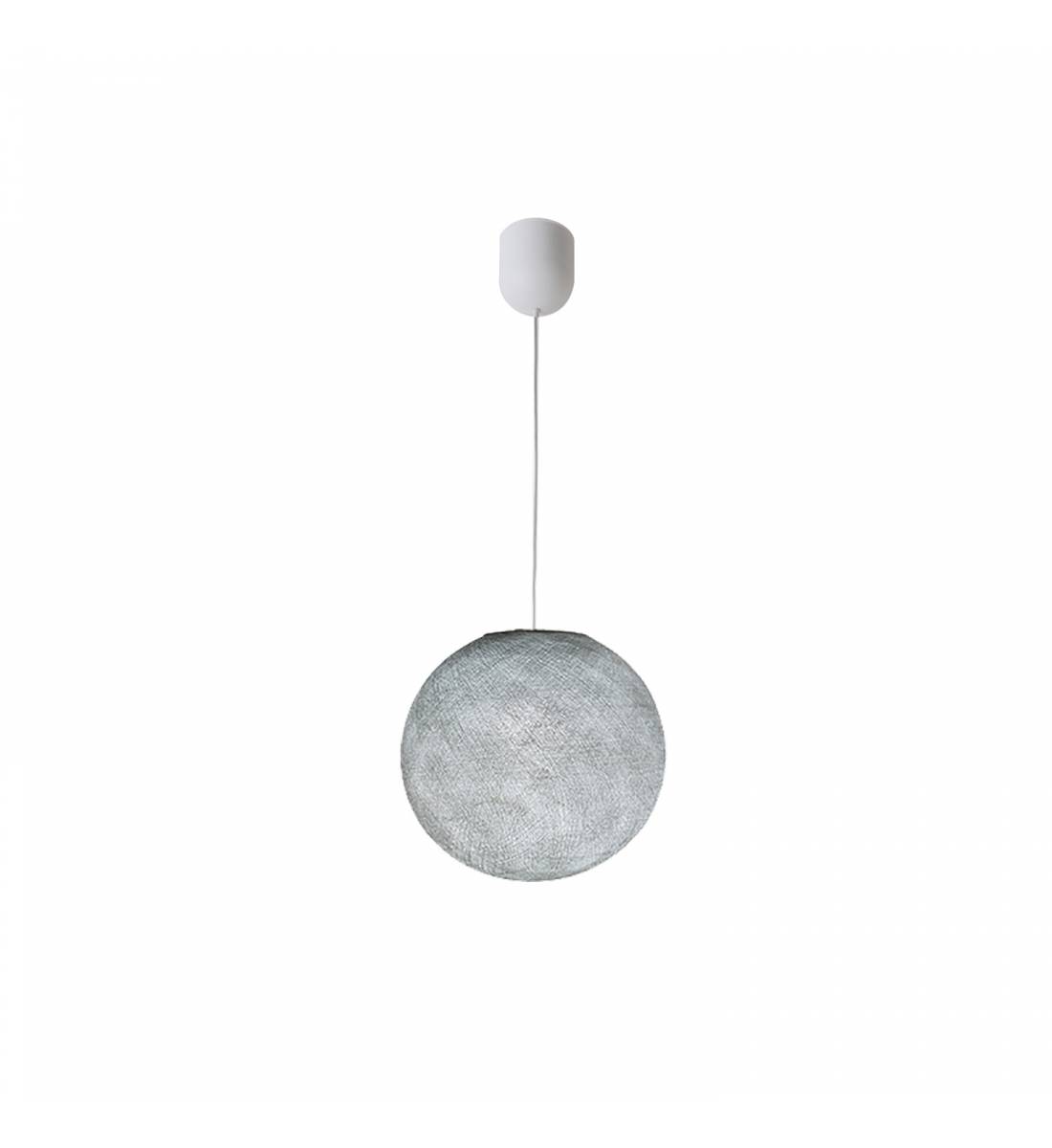 Simple pearl grey S ball - Single Pendant lamp - La Case de Cousin Paul