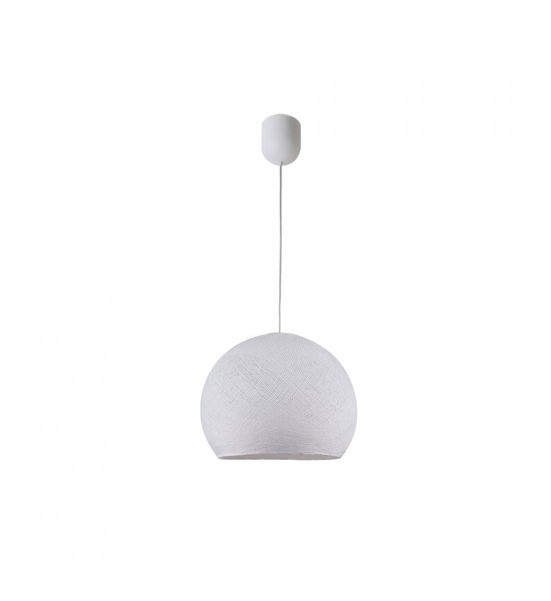 Simple white S cupola - Single Pendant lamp - La Case de Cousin Paul