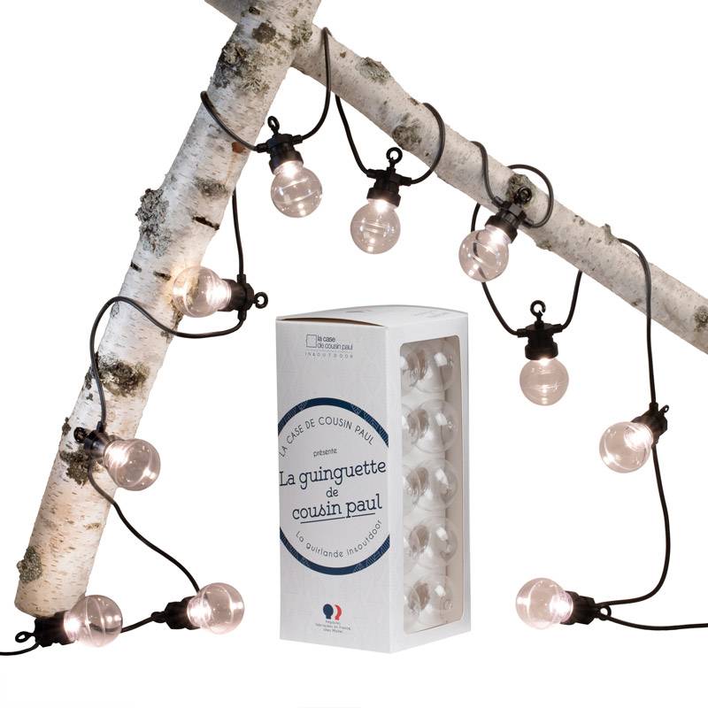 Transparent romantic Guinguette - Guinguette string lights - La Case de Cousin Paul