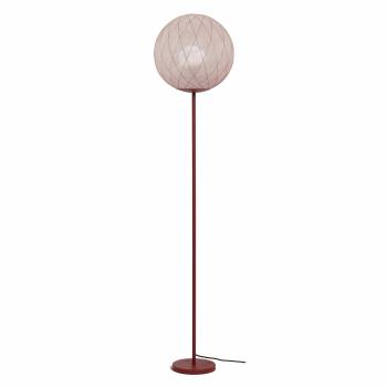 Terracotta Floor lamp with Art Deco globe - Floor lamp - La Case de Cousin Paul