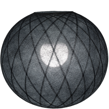 Globe Art déco noir - Abat-jour Art Déco - La Case de Cousin Paul