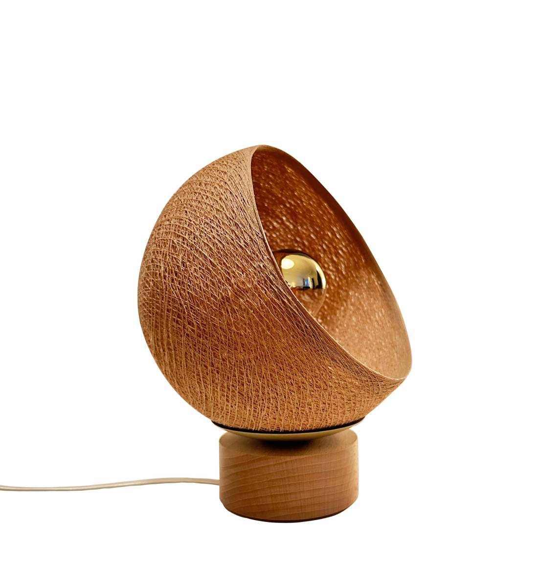 Bebop, lampe de table avec abat-jour à 360 degrés, nude 17cm - Lampe à poser - La Case de Cousin Paul