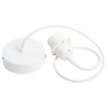 Abat-jour coupole blanc 50 et sa suspension simple - Sospensione semplice - La Case de Cousin Paul