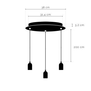 Plafonnier 3 gris anthracite mat - Plafonnier 3 - La Case de Cousin Paul