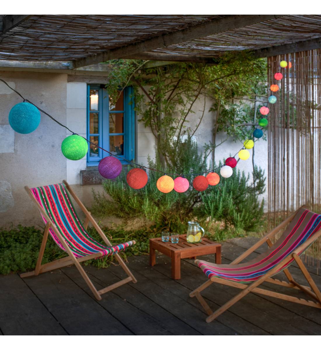 Ghirlanda luminosa 24 sfere - Multicolore - Interno ed esterno - In & Outdoor - La Case de Cousin Paul