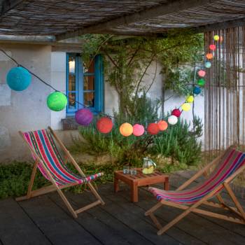 Lichterkette 24 Kugeln - Mehrfarbig - Innen und außen - In- und Outdoor Lichterketten - La Case de Cousin Paul
