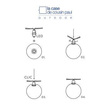 Ghirlanda luminosa 24 sfere - Spritz - Interno ed esterno - In & Outdoor - La Case de Cousin Paul