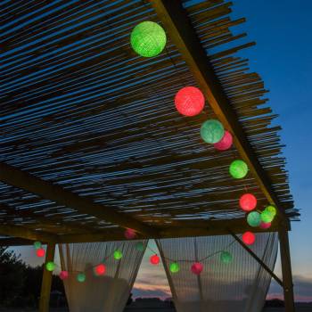 Ghirlanda luminosa 24 sfere - Sangria - Interno ed esterno - In & Outdoor - La Case de Cousin Paul