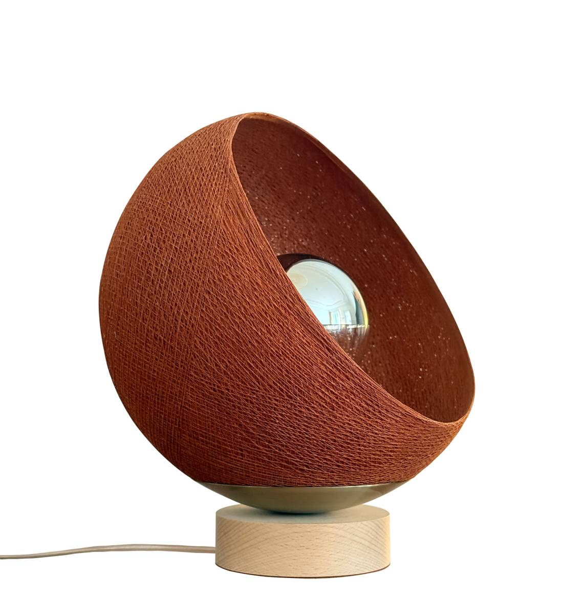 Bebop, lampe de table avec abat-jour à 360 degrés, havane 25cm - Table lamp - La Case de Cousin Paul