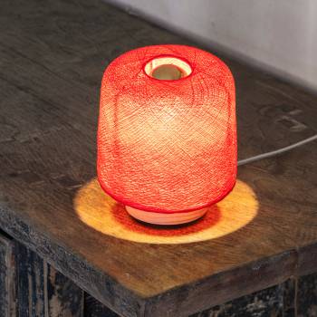 Lampe à poser Madison Rouge - Upcycling - Upcycling - La Case de Cousin Paul