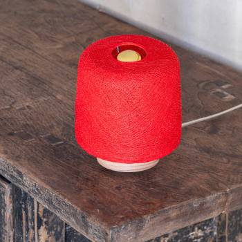 Lampe à poser Madison Rouge - Upcycling - Upcycling - La Case de Cousin Paul