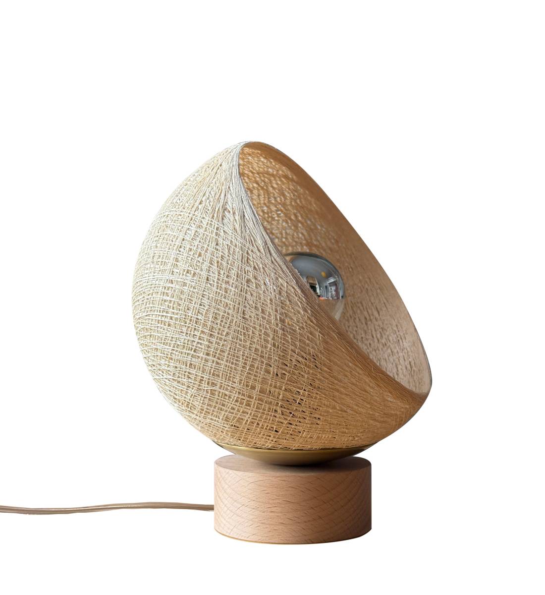 Bebop, lampe de table avec abat-jour à 360 degrés, sable 17cm - Lampe à poser - La Case de Cousin Paul