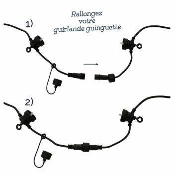 Vorverkauf Bahia Outdoor Verlängerung – 5 m - Lichterketten Box Guinguette - La Case de Cousin Paul