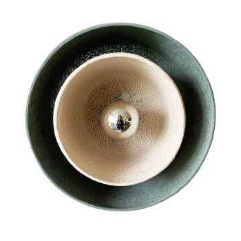 Magnetische Tulipe-Wandleuchte – Salbeigrün und Ecru - Wandleuchte - La Case de Cousin Paul