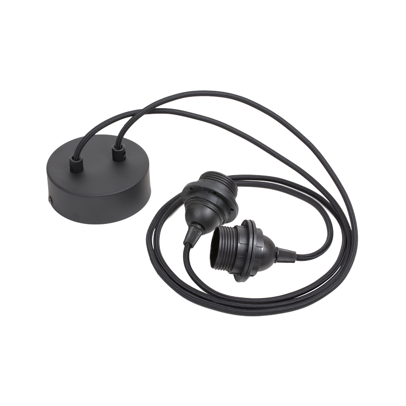 Suspension double noire - Accessoires luminaires - La Case de Cousin Paul