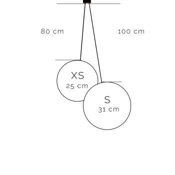 Double Globe Pendant Light – Azure and Ivory - Pendant lamp 2 - La Case de Cousin Paul