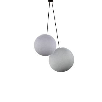 Lampadario a doppio globo – Ciottolo e Grigio perla - Doppia sospensione - La Case de Cousin Paul