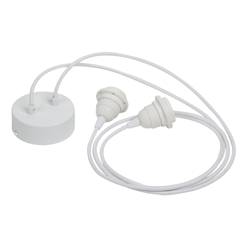 Ophangsysteem 2 matte witte - Accessoires voor verlichting - La Case de Cousin Paul