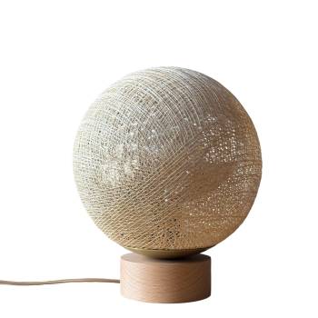 Bebop, Tischlampe mit Lampenschirm zu 360° drehbar, Sandfarben - Tischlampe - La Case de Cousin Paul