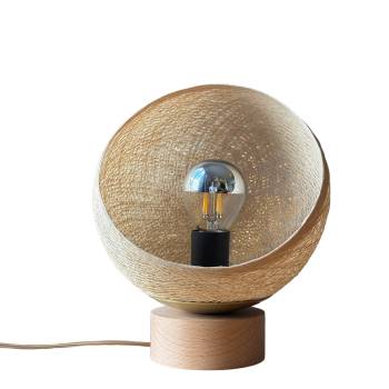 Bebop, Tischlampe mit Lampenschirm zu 360° drehbar, Sandfarben - Tischlampe - La Case de Cousin Paul