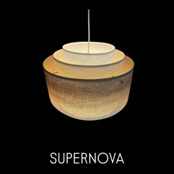 Zylindrischer Lampenschirm Supernova Sand - Supernova Lampenschirm - La Case de Cousin Paul