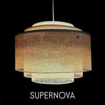 Zylindrischer Lampenschirm Supernova Sand - Supernova Lampenschirm - La Case de Cousin Paul