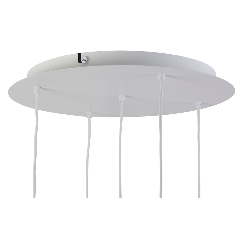 Plafonnier luminaire 5 métal blanc mat Plafonnier luminaire 5 métal blanc mat