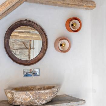 Tulip wall light - havana and nude - Refurbished - Refurbished - La Case de Cousin Paul