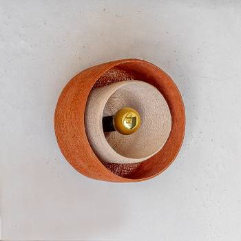 Tulip wall light - havana and nude - Refurbished - Refurbished - La Case de Cousin Paul