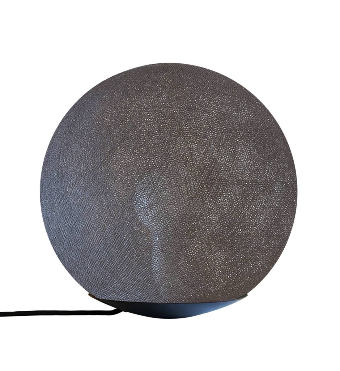 Tischlampe Tango magnetisch mit Globe Anthrazitgrau 25cm - Renoviert - Tischlampe - La Case de Cousin Paul