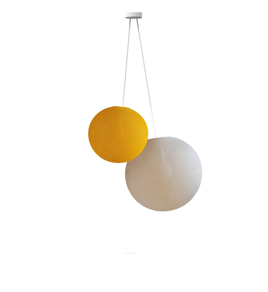 Doppio lampadario sfere Curry - Lin - Doppia sospensione - La Case de Cousin Paul
