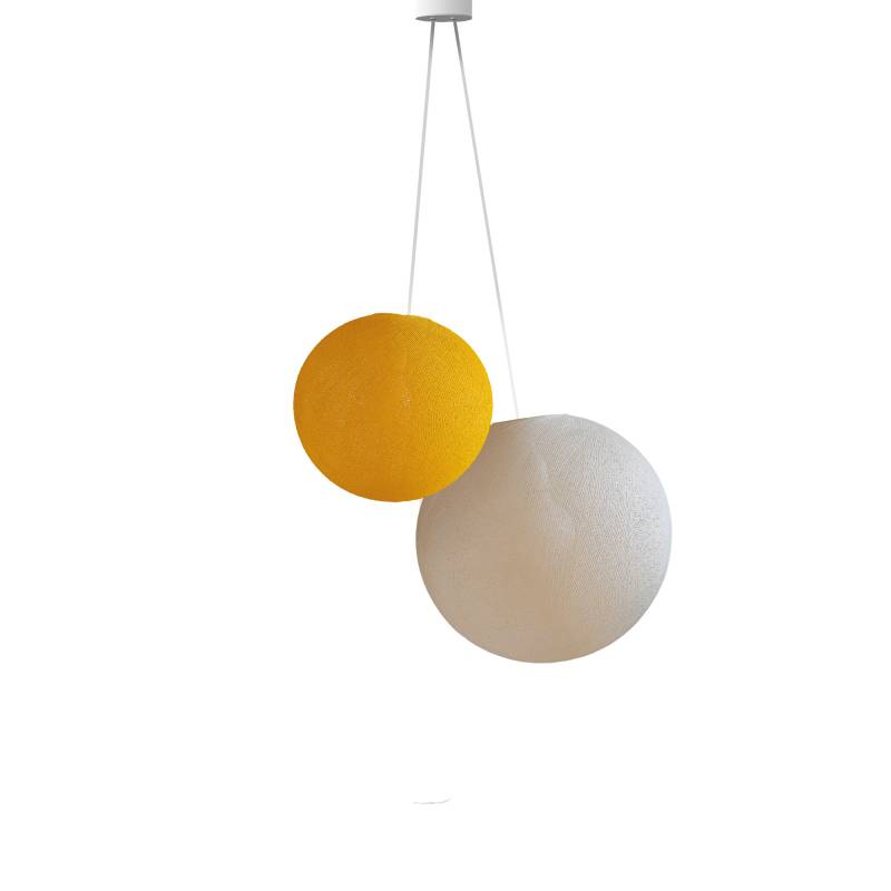 Doppio lampadario sfere Curry - Lin - Doppia sospensione - La Case de Cousin Paul