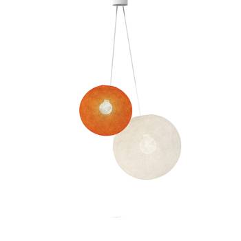 Doppio lampadario sfere Orange Fifty - Ecru - Doppia sospensione - La Case de Cousin Paul