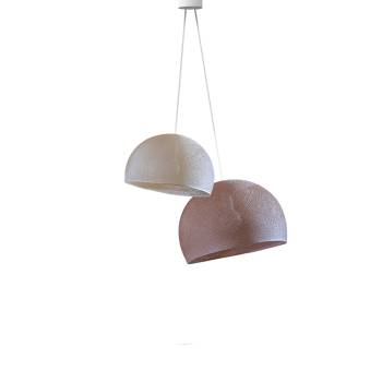 Doppio lampadario cupole ecru - nude - Doppia sospensione - La Case de Cousin Paul
