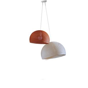 Doppio lampadario cupole havanna - ecru - Doppia sospensione - La Case de Cousin Paul
