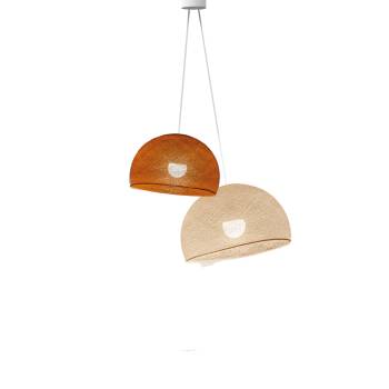 Doppio lampadario cupole havanna - ecru - Doppia sospensione - La Case de Cousin Paul