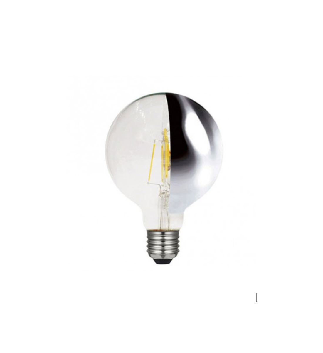 Ampoule LED E27 calotte verticale argentée - Ampoules - La Case de Cousin Paul