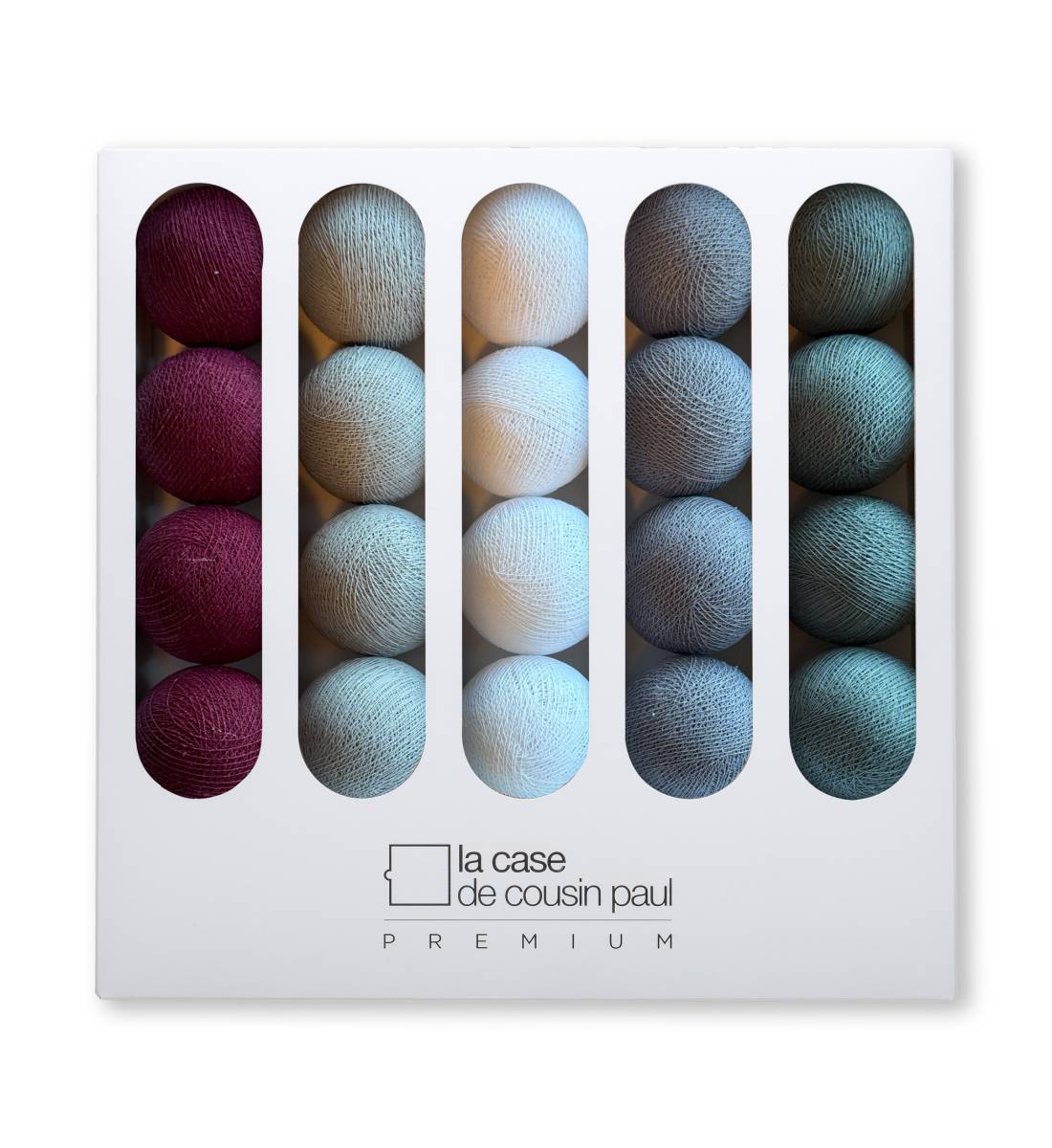 Catena luminosa Premium da 20 LED - bordeaux - Cofanetti Premium - La Case de Cousin Paul