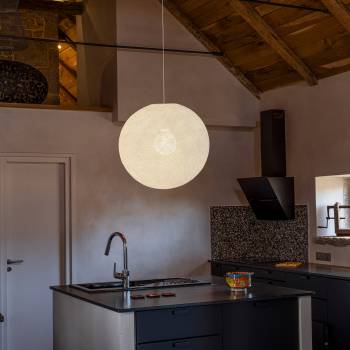 Abat-jour Globe Ecru Ø67cm - Reconditionné - Les reconditionnés - La Case de Cousin Paul